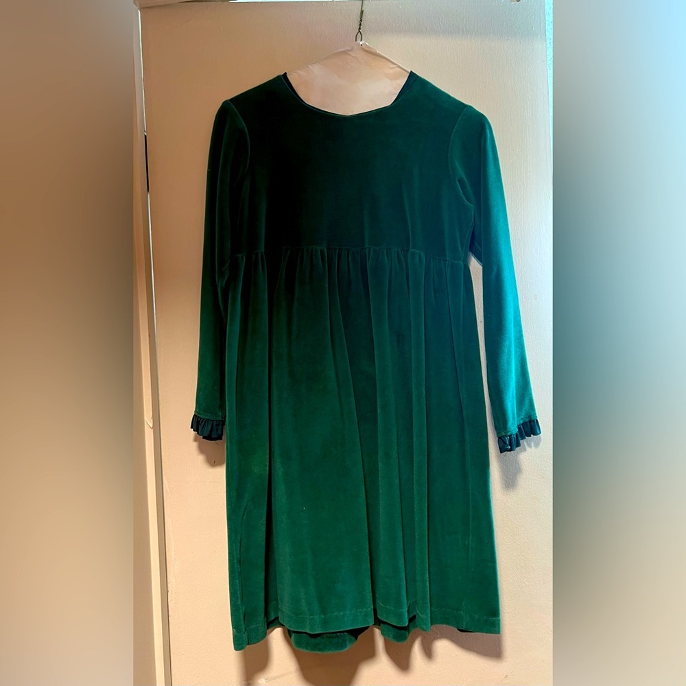 Ceil Ainsworth Collection Girls Vintage Green Dress Size 7/8